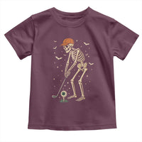 Halloween Skeleton Golfer Toddler T Shirt Funny Golf Lover Gift - Wonder Print Shop