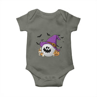 Halloween Golfer Gift Baby Onesie Creepy Golf Ball With Witch Hat - Wonder Print Shop