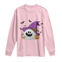 Halloween Golfer Gift Long Sleeve Shirt Creepy Golf Ball With Witch Hat - Wonder Print Shop