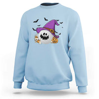 Halloween Golfer Gift Sweatshirt Creepy Golf Ball With Witch Hat - Wonder Print Shop