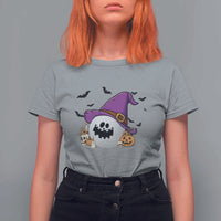 Halloween Golfer Gift T Shirt For Women Creepy Golf Ball With Witch Hat - Wonder Print Shop