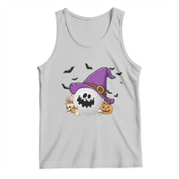 Halloween Golfer Gift Tank Top Creepy Golf Ball With Witch Hat - Wonder Print Shop