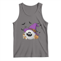 Halloween Golfer Gift Tank Top Creepy Golf Ball With Witch Hat - Wonder Print Shop