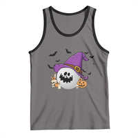 Halloween Golfer Gift Tank Top Creepy Golf Ball With Witch Hat - Wonder Print Shop