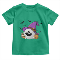 Halloween Golfer Gift Toddler T Shirt Creepy Golf Ball With Witch Hat - Wonder Print Shop