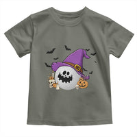 Halloween Golfer Gift Toddler T Shirt Creepy Golf Ball With Witch Hat - Wonder Print Shop