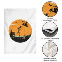 Funny Skeleton Golf Player Garden Flag Halloween Gift - Wonder Print Shop