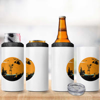 Funny Skeleton Golf Player 4 in 1 Can Cooler Tumbler Halloween Gift