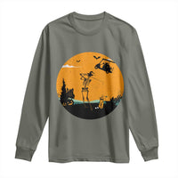 Funny Skeleton Golf Player Long Sleeve Shirt Halloween Gift - Wonder Print Shop