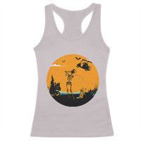 Funny Skeleton Golf Player Racerback Tank Top Halloween Gift - Wonder Print Shop