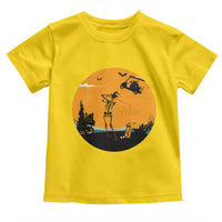 Funny Skeleton Golf Player Toddler T Shirt Halloween Gift - Wonder Print Shop