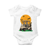 Funny Halloween Gift Baby Onesie Skeleton Driving Golf Cart - Wonder Print Shop