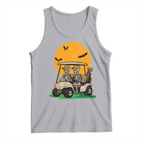 Funny Halloween Gift Tank Top Skeleton Driving Golf Cart - Wonder Print Shop