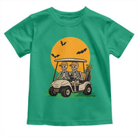 Funny Halloween Gift Toddler T Shirt Skeleton Driving Golf Cart - Wonder Print Shop
