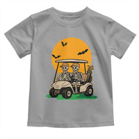Funny Halloween Gift Toddler T Shirt Skeleton Driving Golf Cart - Wonder Print Shop