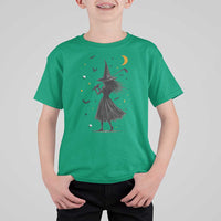 Halloween Sports Gift T Shirt For Kid Creepy Witch With Golf Club - Wonder Print Shop