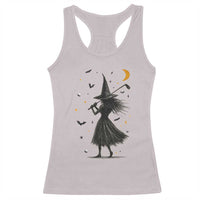 Halloween Sports Gift Racerback Tank Top Creepy Witch With Golf Club - Wonder Print Shop