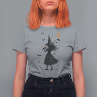Halloween Sports Gift T Shirt For Women Creepy Witch With Golf Club - Wonder Print Shop