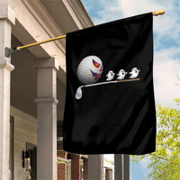 Funny Halloween Golf Pumpkin Chasing Ghost Gift Garden Flag - Wonder Print Shop