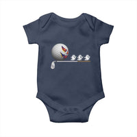 Funny Halloween Golf Pumpkin Chasing Ghost Gift Baby Onesie - Wonder Print Shop