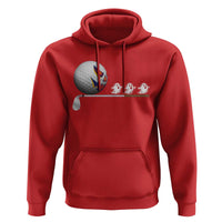 Funny Halloween Golf Pumpkin Chasing Ghost Gift Hoodie - Wonder Print Shop