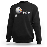 Funny Halloween Golf Pumpkin Chasing Ghost Gift Sweatshirt - Wonder Print Shop