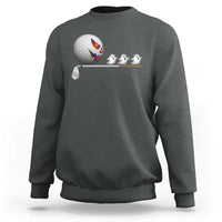 Funny Halloween Golf Pumpkin Chasing Ghost Gift Sweatshirt - Wonder Print Shop