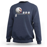 Funny Halloween Golf Pumpkin Chasing Ghost Gift Sweatshirt - Wonder Print Shop