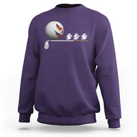 Funny Halloween Golf Pumpkin Chasing Ghost Gift Sweatshirt - Wonder Print Shop