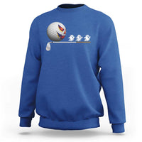 Funny Halloween Golf Pumpkin Chasing Ghost Gift Sweatshirt - Wonder Print Shop
