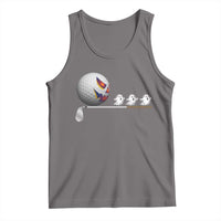 Funny Halloween Golf Pumpkin Chasing Ghost Gift Tank Top - Wonder Print Shop
