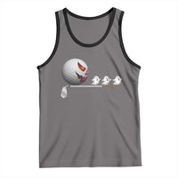 Funny Halloween Golf Pumpkin Chasing Ghost Gift Tank Top - Wonder Print Shop
