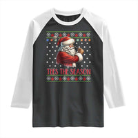 Funny Golf Holiday Gift Raglan Shirt Tees The Season Ugly Sweater - Wonder Print Shop
