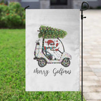 Funny Christmas Golf Garden Flag Snowman Driving Golf Cart Merry Golfmas - Wonder Print Shop