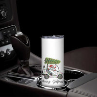 Funny Christmas Golf Skinny Tumbler Snowman Driving Golf Cart Merry Golfmas - Wonder Print Shop