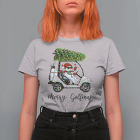 Funny Christmas Golf T Shirt For Women Snowman Driving Golf Cart Merry Golfmas - Wonder Print Shop