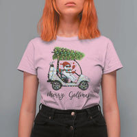 Funny Christmas Golf T Shirt For Women Snowman Driving Golf Cart Merry Golfmas - Wonder Print Shop