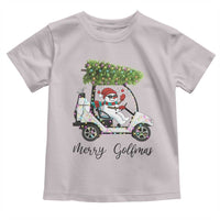Funny Christmas Golf Toddler T Shirt Snowman Driving Golf Cart Merry Golfmas - Wonder Print Shop