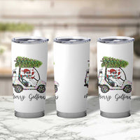 Funny Christmas Golf Tumbler Cup Snowman Driving Golf Cart Merry Golfmas - Wonder Print Shop