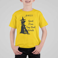 Good Mom Say Bad Words T Shirt For Kid Funny Witch Mom Halloween Gift - Wonder Print Shop