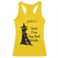 Good Mom Say Bad Words Racerback Tank Top Funny Witch Mom Halloween Gift - Wonder Print Shop