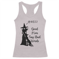 Good Mom Say Bad Words Racerback Tank Top Funny Witch Mom Halloween Gift - Wonder Print Shop