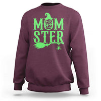 Funny Halloween Sweatshirt Momster Gift For Mom - Wonder Print Shop