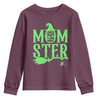 Funny Halloween Youth Sweatshirt Momster Gift For Mom - Wonder Print Shop