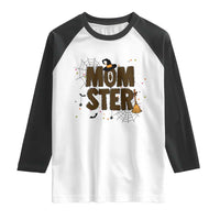 Halloween Mom Life Raglan Shirt Funny Momster Quote - Wonder Print Shop