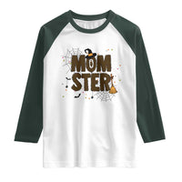 Halloween Mom Life Raglan Shirt Funny Momster Quote - Wonder Print Shop