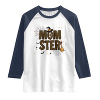 Halloween Mom Life Raglan Shirt Funny Momster Quote - Wonder Print Shop
