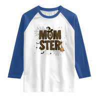 Halloween Mom Life Raglan Shirt Funny Momster Quote - Wonder Print Shop
