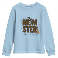 Halloween Mom Life Youth Sweatshirt Funny Momster Quote - Wonder Print Shop