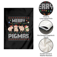 Funny Merry Pigmas Garden Flag Christmas Pig Ugly Sweater Gift - Wonder Print Shop